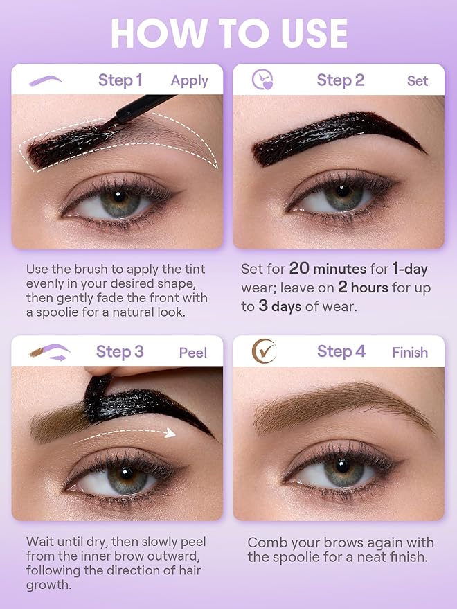 SHEGLAM Tint Lock Tattoo Peel Off Brow Gel- Auburn