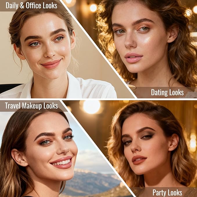 Neutral Nude Matte Mini Eyeshadow Palette, 6 Colors Smoky Taupe & Brown Travel Size Eye Shadows, Highly Pigmented, Long-Lasting, Vegan Makeup Palette with Mirror for Daily Use