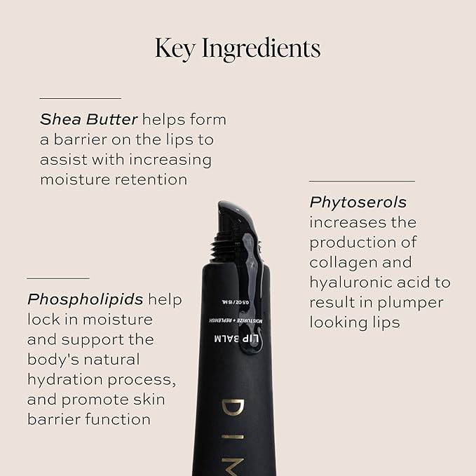 DIME Beauty Fresh Air Lip Balm - Glossy Hydrating Lip Treatment with Shea Butter, Anti-Aging Lip Care, Lip Moisturizer, Vegan, Cruelty-Free, 0.5 oz / 15 ml