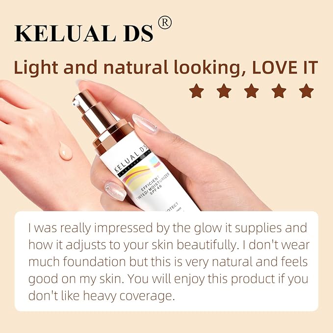 Tinted Moisturizer,Anti-Aging Tinted Face Moisturizer SPF 46 | Broad Spectrum SPF Protection, Hydrating Dewy Universal Tinted Moisturizer, 1.7oz/50ml