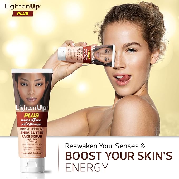 OMIC Lighten-Up LightenUp Brightening Face Wash - 4 fl oz / 118 ml - Face Scrub Exfoliator, Natural Shower Gel, with Coconut Oil, Papaya, Shea Butter for All Skin Types