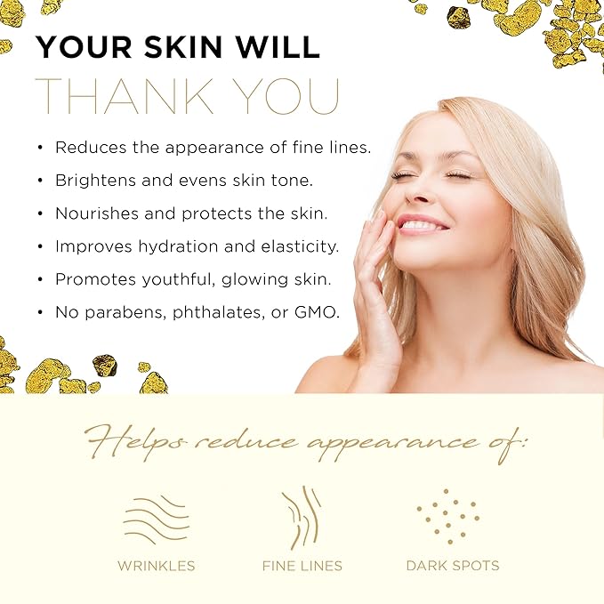 Azure Cosmetics 24K Gold Firming Face Mask- Anti Aging, Hydrating, Toning & Firming Facial Mask - Helps Reduce Wrinkles & Fine Lines with Hyaluronic Acid & Collagen - Made in Korea - Pack of 5
