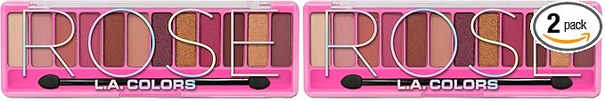 L.A. COLORS Color Vibe Eyeshadow, CES788 Rose CES788TAG (Pack of 2)