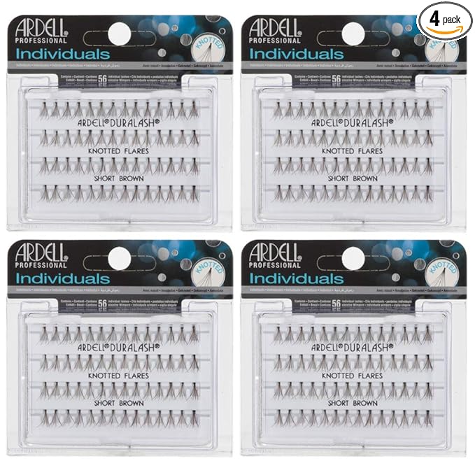 Ardell False Eyelashes Short Brown, DIY Lash Clusters, Eyelash Extension Kit, 4 Pack