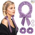 Heatless Curls Overnight Hair Curlers to Sleep In Overnight Curls for Women Heatless Hair Curler for Long Hair Overnight Headband （Purple）
