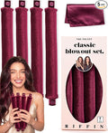 Classic Heatless Curls Overnight Rods - Upgraded Directional Grip Velvet No Heat Hair Curlers to Sleep Hair Rollers Flexible Curling Rods Set for Long Thicker Hair, Full Coverage Larger Silk Scarf