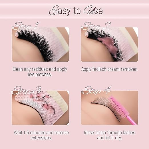 Lash Remover for Lash Extensions 15g Cream Lash Extension Remover Dissolves Quickly Gentle and Low Irritation Lash Remover for Sensitive Skin Professional Lash Glue Remover for Salon, Peach