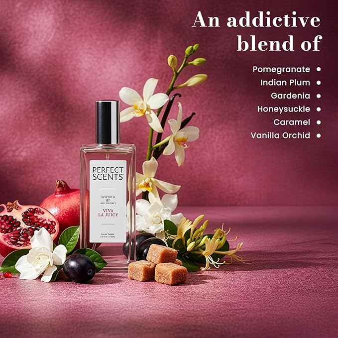 Perfect Scents Fragrances, Inspired by Juicy Couture’s Viva La Juicy, Women’s Eau de Toilette, CLEAN, Vegan, Paraben-Free, Phthalate-Free, Never Tested on Animals, 3.4 Fluid Ounces