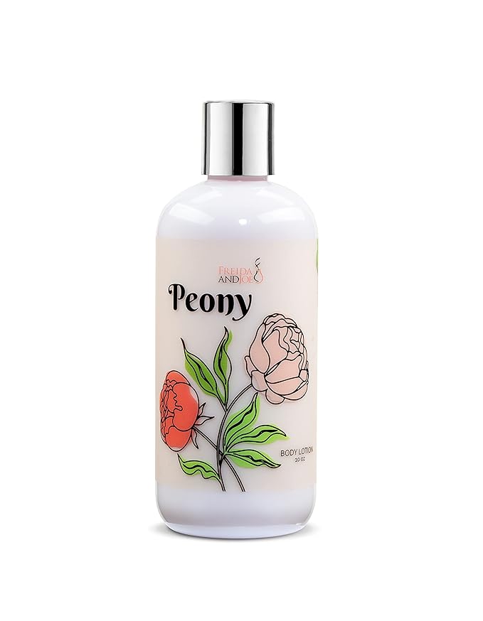 Home Spa Gift 10oz Deep Moisturizing Fragrance Body Lotion & 8 oz. Fine Fragrance Body Mist Set Luxury Self-Care Combo for Women and Girls (Peony) – Mother's Day Gift for Mom