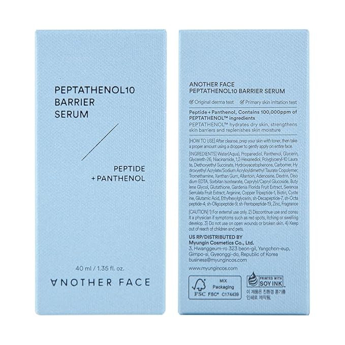 AnotherFace Peptathenol 10% Barrier Serum for Redness Relief, Damaged Skin Barrier Repair, 1.35 fl.oz...