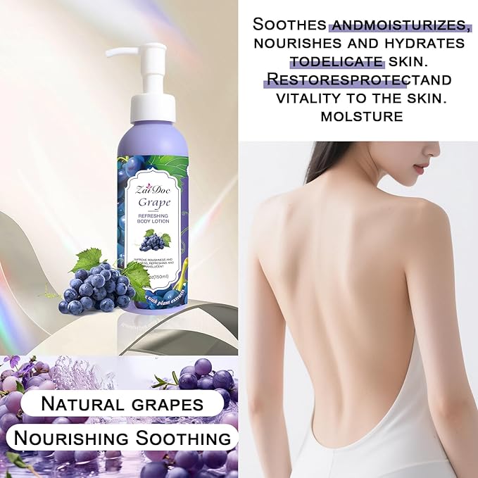 Body Lotion, 24hr Moisturizing & Deep Hydration, Absorbs Instantly Moisturizer for All Skin Types, 5.3 fl oz (1 Pack, Grapefruit)