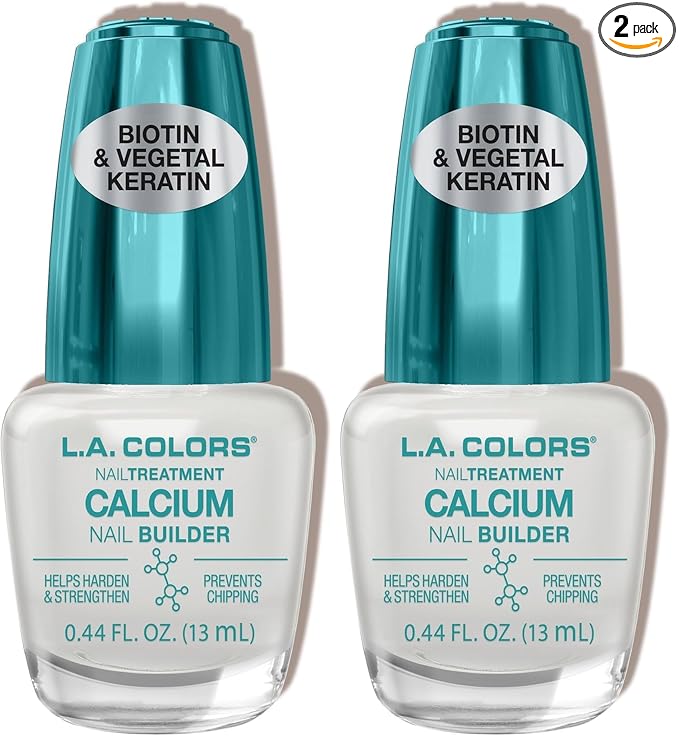 L.A. COLORS Salon Fabulous Nail Treatments, Calcium Nail Builder CNL525 (Pack of 2)