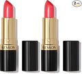 REVLON Super Lustrous Lipstick, High Impact Lipcolor with Moisturizing Creamy Formula, Infused with Vitamin E and Avocado Oil in Pink Pearl, Softsilver Red (425) (Pack of 2)