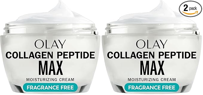 Olay Collagen Peptide Face Moisturizer,Firming Cream for Women,Fragrance-Free,Non-Greasy-Hydrating,Anti-Aging,Anti-Wrinkle,Smoothing of Fine Lines,Tightening Skin Care-Niacinamide,1.7 Oz,(Pack of 2)