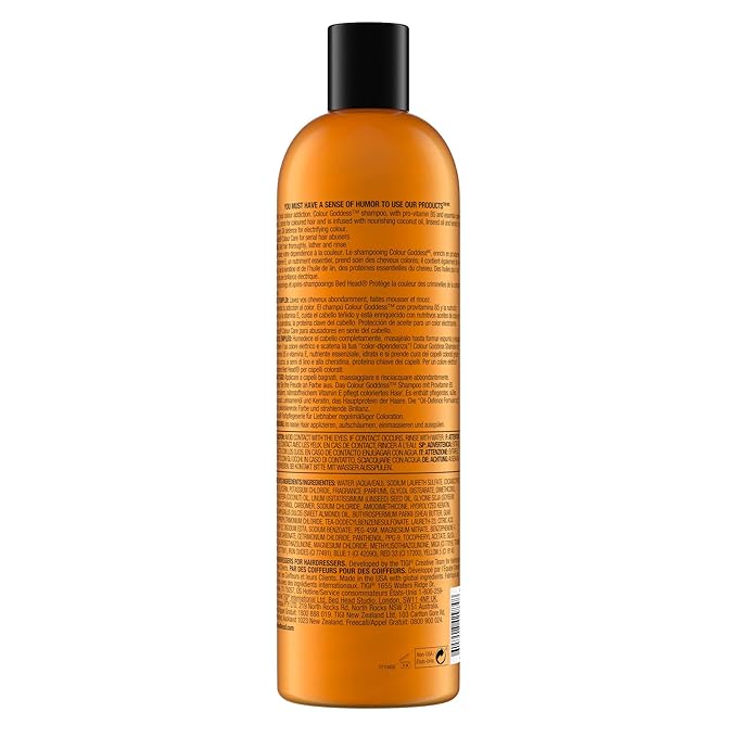 TIGI Bed Head Urban Antidotes Colour Goddess Shampoo and Conditioner Set for Dyed Hair, Color Protectant Hair Care Duo, 25.35 fl oz.(Pack of 4)