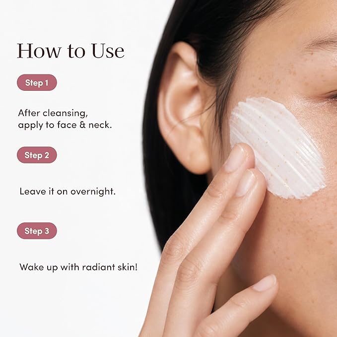 Pretti5 Hydro-Rescue Night Mask 100g – Overnight Sleeping Mask & Barrier Repair for Sensitive Skin – Hydrating Face Cream with Snow fungus & Niacinamide for Soothing – Made in Japan TCM