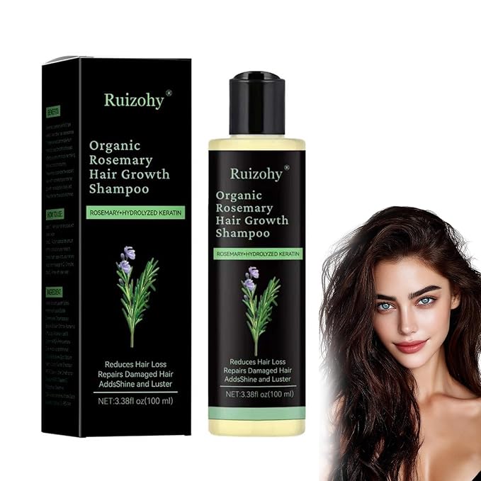 Rosemary & Biotin Shampoo for Hair Growth & Thinning Hair - Sulfate-Free, Vegan Formula with Hydrolyzed Keratin to Thicken, Strengthen & Revitalize Dry, Damaged Hair - For Men & Women