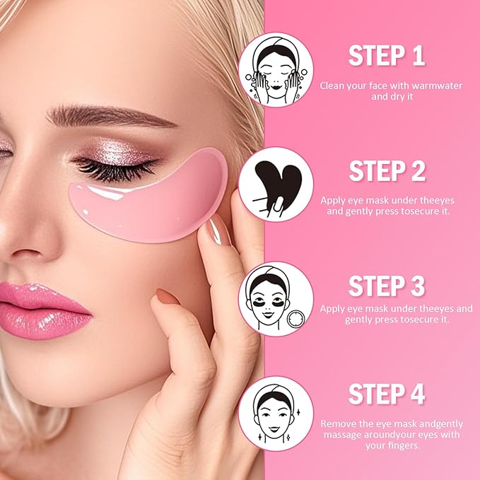 Sulily 30 Pairs Lip Mask & Under Eye Patches, Pink Collagen Eye Mask Pads, Lip Mask Skincare, Birthday Gifts, Bridesmaid Gifts, Bridal Shower Gifts, Spa Gifts for Women, Bulk Gifts, Party Favors
