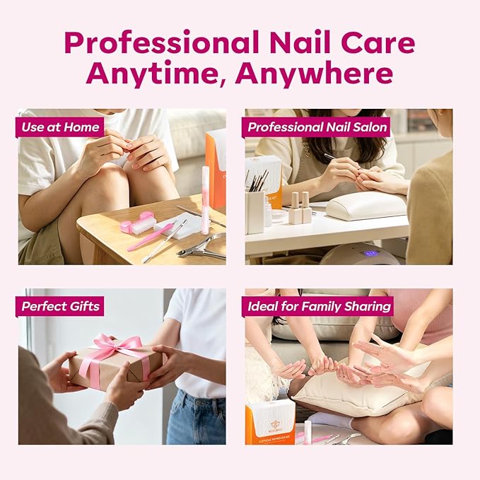 Modelones Cuticle Remover Kit Cuticle Remover Liquid & Cuticle Oil Pen Cuticle Care Kit w/Cuticle Trimmer Cuticle Pusher & Cuticle Nipper for DIY Nail Manicure Set Removedor de Cuticula for Nail Care