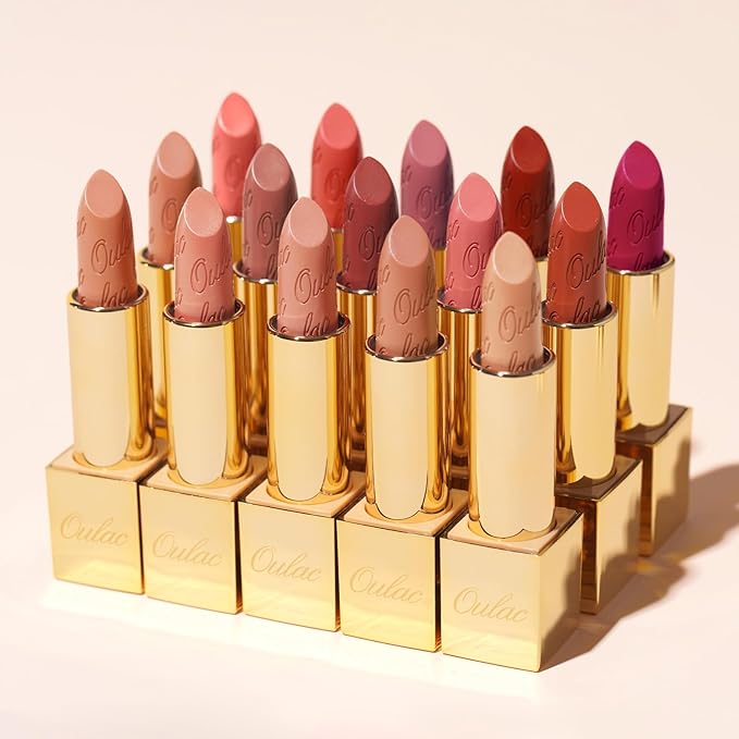 Oulac Matte Magenta Lipstick with Glow Metallic Finish - Vegan Lipstick for Women, Creamy Texture, Hydrating Clean Beauty Formula, High-End Magnetic Hook Design, GM15 She's A Lover