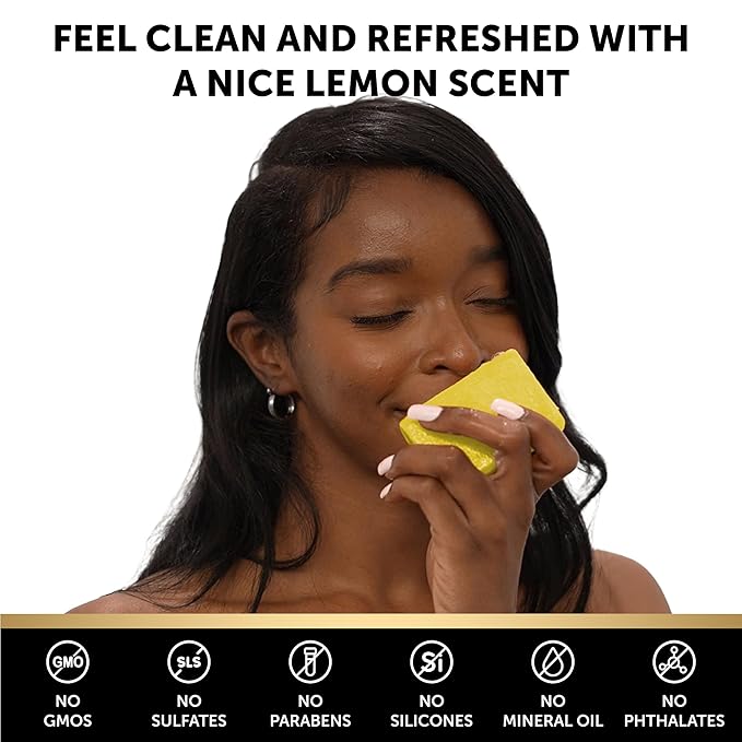 VALITIC Brightening Lemon & Turmeric Kojic Acid Soap with Vitamin C, Retinol, Collagen - Original Japanese Complex - with Hyaluronic Acid, Vitamin E, Shea Butter, Castile Olive Oil 2 Pack+Holder
