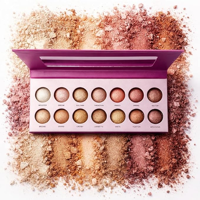 K'APEINE 14-Color Eyeshadow Palette, Matte & Shimmer Warm Neutral Nude, Highly Pigmented Blendable Long-Wear, Everyday Smoky Glam Makeup for All Skin Tones (03#)