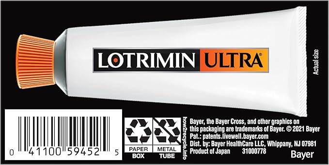 Lotrimin Ultra 1 Week Athlete's Foot Treatment, Prescription Strength Butenafine Hydrochloride 1%, Cures Most Athlete’s Foot Between Toes, Cream, 0.53 Ounce (15 Grams) (Packaging May Vary)