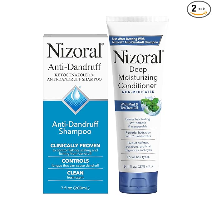 Nizoral Anti-Dandruff Shampoo, 7 Oz + Deep Moisturizing Conditioner, 9.4 Oz Bundle