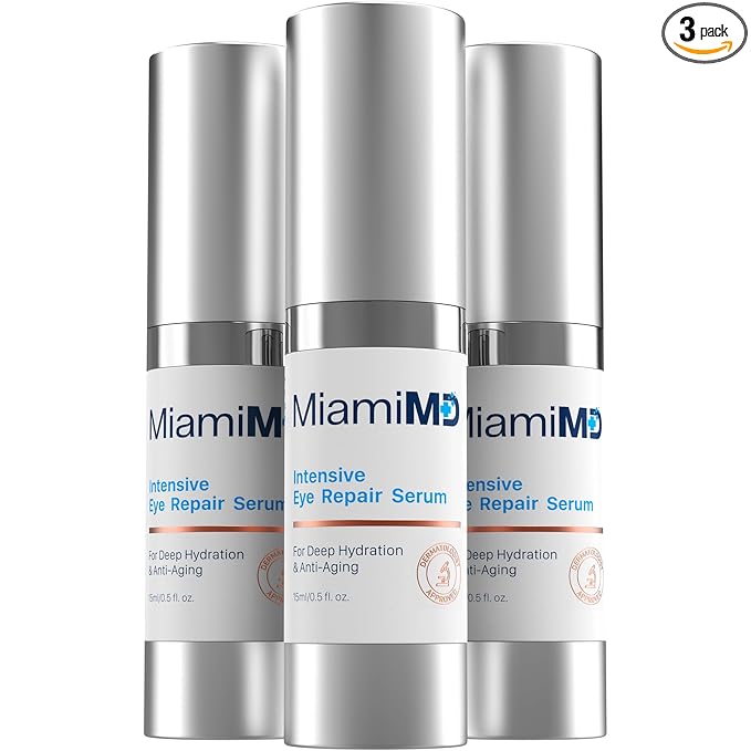Eye Serum (15ml) Under-eye Treatment for Dark Circles, Crow's Feet & Bags - Serum for All Skin Type - Anti-Aging Under-eye Cream - Reduce Puffiness - For Day & Night Time Use - 3 PACK