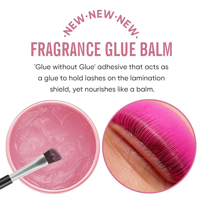 Lash Lift Glue Korean Lash Lift Balm Glue Eyelash Perm Balm Fruit Flavor Lifting Curling Gel for Lash Perm Kit 10g (Peach)