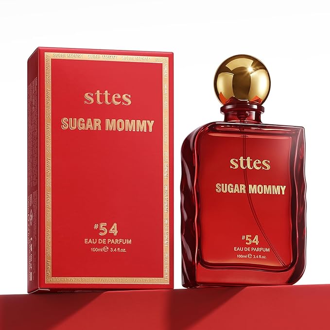 Sttes Sugar Mommy #54 Eau de Parfum for Women 3.4 Fl Oz / 100ml – Sweet Gourmand Perfume with Saffron, Almond & Jasmine, Amberwood Musk – Long Lasting Women's Fragrance Gift Perfume