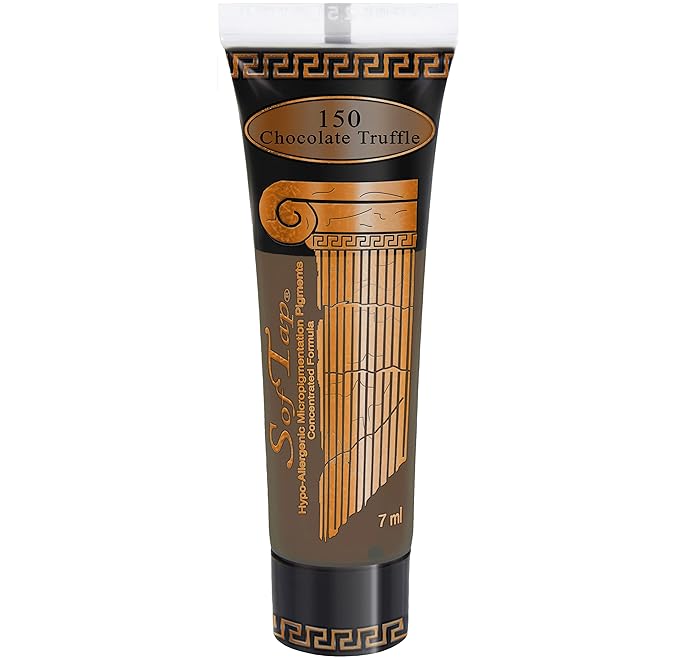 Microblading Ink for Eyebrows by SofTap® | Medium Warm Brown PMU Pigment (Chocolate Truffle) for Nano Brows, Machine & Hand Method | Carbon-Free Inorganic Permanent Makeup Ink
