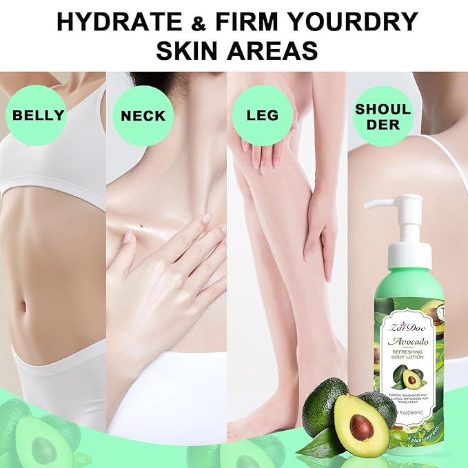 Body Lotion, 24hr Moisturizing & Deep Hydration, Absorbs Instantly Moisturizer for All Skin Types, 5.3 fl oz (1 Pack, Shea Butter)