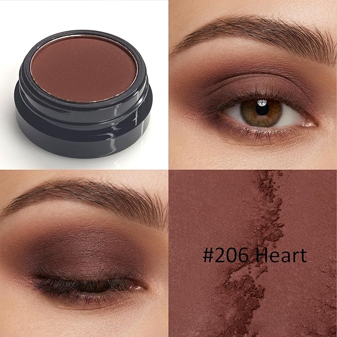 Erinde Single Dark Brown Matte Eyeshadow Palette, High Pigment, Long Lasting, Intense Color, Neutral Nudes Naked Matte Pressed Powder Eye Shadow Palette