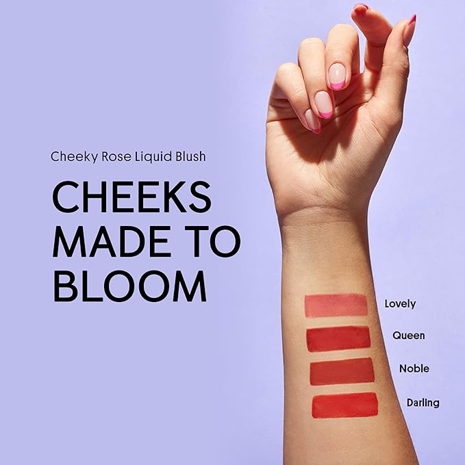 Winky Lux Cheeky Rose Liquid Blush – Gel-Cream with Buildable Color, Lightweight Velvet Finish, Long-Lasting Cool Pink Shade, Lovely