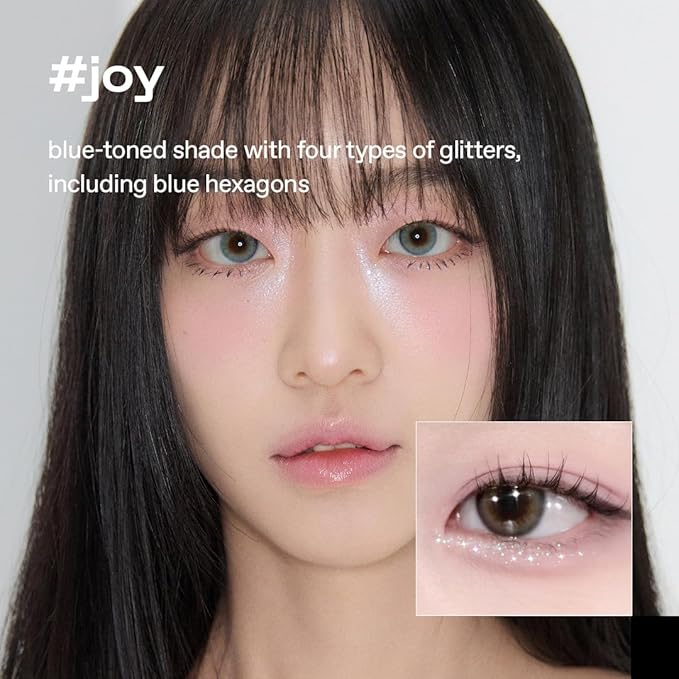 glow shattered glass glitter #joy | metallic shimmer | long-lasting | multidimensional sparkle | smooth liquid formula | precision applicator | 0.1 oz