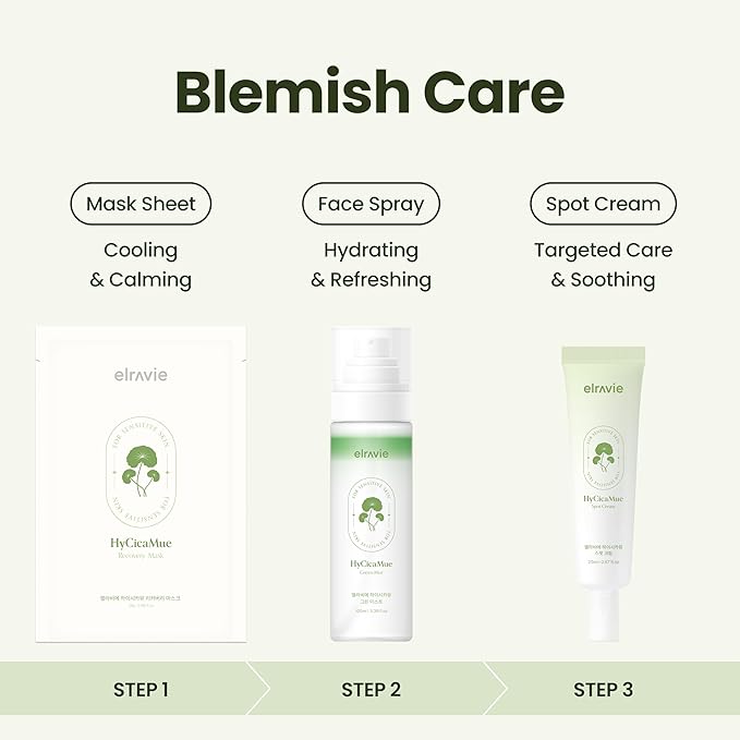 HyCicaMue Recovery Mask(10ea) | Soothing & Hydrating Sheet Masks for Sensitive Skin | Cica, Aloe Vera Leaf Extract, Hyaluronic Acid | Daily Calming & Moisture Barrier Care | Korean Face Mask