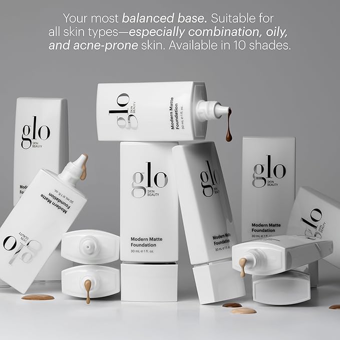 Glo Skin Beauty Modern Matte Foundation, 8N (30 mL) - Oil-free, Buildable Medium-to-Full Coverage, Powered by Salicylic Acid and Niacinamide