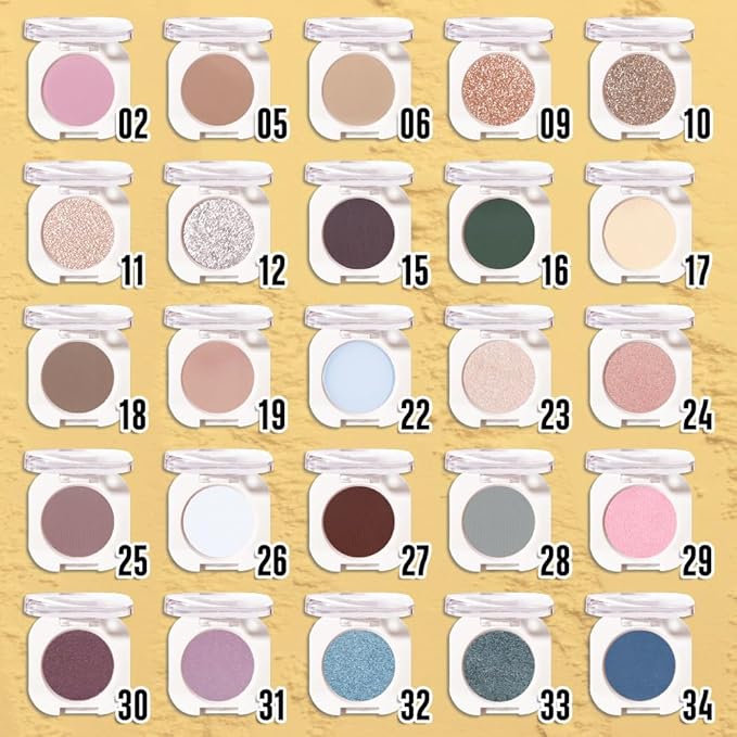 WanTuoluo Nude Glitter Eyeshadow Palette for Women, Single Monochrome Eye Shadow Makeup, Shiny Pressed Powder, Blendable Natural sombras para ojos, Holographic,Vegan,Travel -10