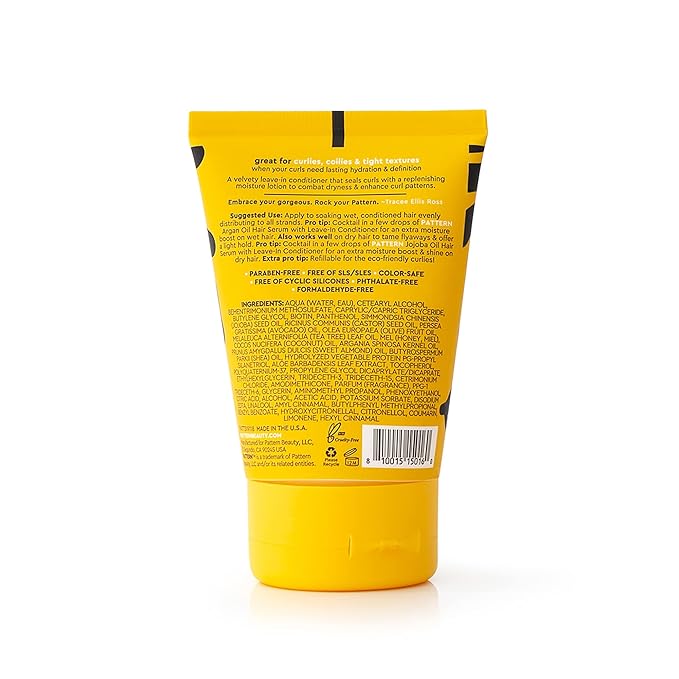PATTERN Beauty by Tracee Ellis Ross Leave-In Conditioner 3 fl oz - Rich Moisture for Curly, Coily and Tight-Textured Hair, 3a to 4c, Travel-Size (Pack of 2)