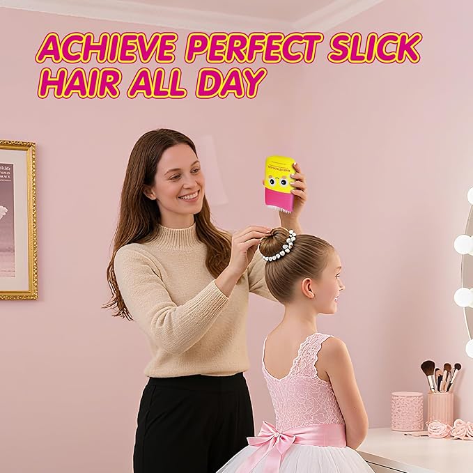 SEVICH Kids Hair Gel for Girls & Boys 80ml - Hair Finishing Stick Styling Gel for Kids, Plant-Based Formula with Comb Design, Frizz Control & Easy Wash (Cartoon Bottle)