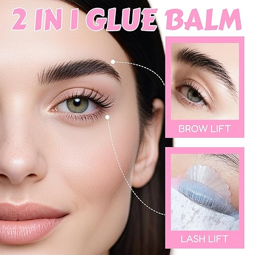Libeauty Lash Lift Balm Glue Strong Sticky Lash Lift Adhesive Latest Gentle Formula Eyelash & Eyebrow Perm Glue Balm Brow Lamination Gel 10G/0.35OZ