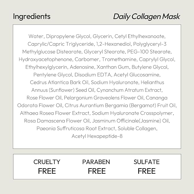 LAPCOS Collagen Sheet Mask - Firming & Age-Defying Face Masks with Collagen Peptides - Minimizes Fine Lines & Restores Skin Elasticity - Highly Breathable PT Cell Sheet - Korean Skin Care (Pack of 10)
