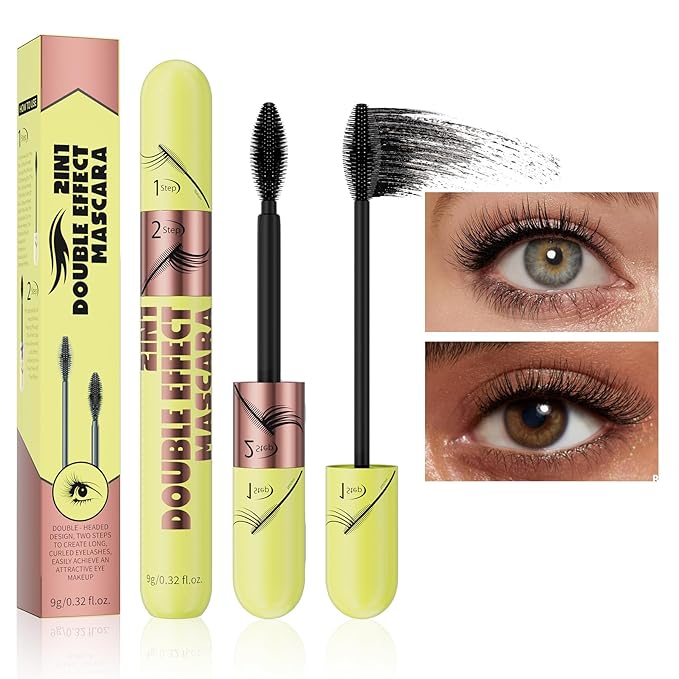 Black Tubing Mascara for Volume and Length - Waterproof, Washable, No Smudge, Full and Soft Formula with Prime Lash Care(Black*1)