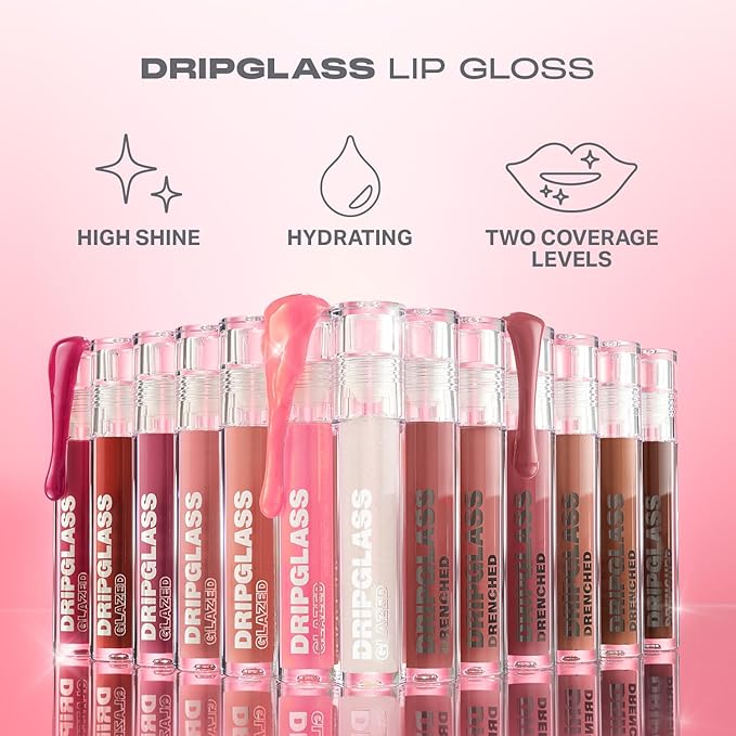 MORPHE Dripglass High Shine Lip Gloss - Semi-Sheer or Full Coverage Lip Color with Glass-Like Shine and Nonsticky Finish - Infused With Squalane & Vitamin E - Unbreakable Brick (0.13 Fl Oz)
