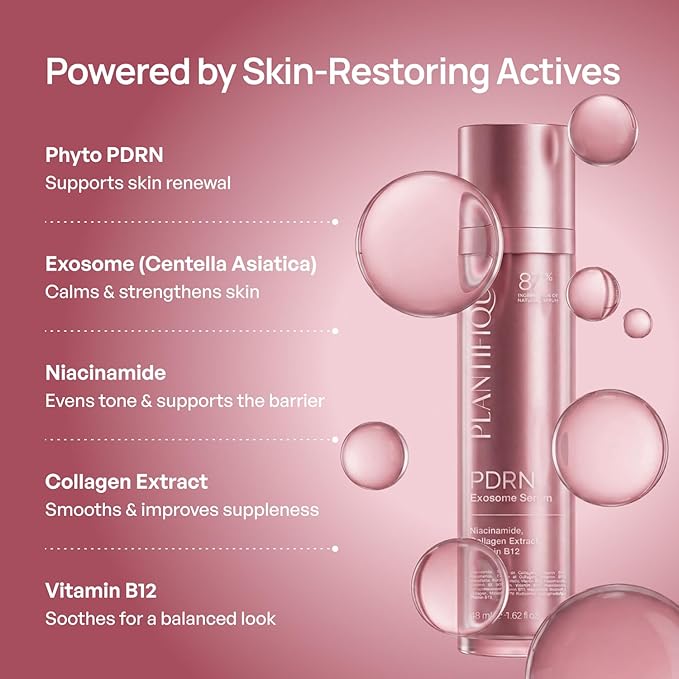 PLANTIFIQUE PDRN Exosome Reedle Shot Serum 700 PPM – Korean Skin Care Microneedling Face Moisturizer – Niacinamide, Collagen, Hyaluronic Acid, Centella – Anti Aging for Skin Barrier Repair, Glass Skin