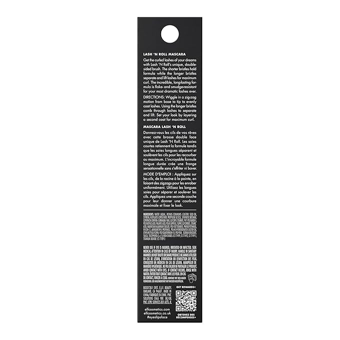 e.l.f. Lash 'N Roll Mascara, Curling Mascara For Visibly Lifted Lashes, Lifts & Separates Lashes. Long-Lasting Formula, Vegan & Cruelty-Free, Deep Brown