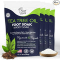 FOOT CURE Tea Tree Oil Foot Soak with Epsom Salts- for Foot Pain, Soreness, Athletes Foot, Odors, Toe Nail Fungus, Fungal, Calluses (Pack of 4)