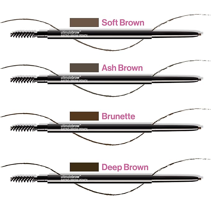 wet n wild Ultimate Brow Micro Eyebrow Retractable Pencil, Soft Brown, Ultra Fine 1.5mm Tip, Draws Tiny Brow Hairs (Pack of 2)