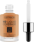 Catrice | HD Liquid Coverage Foundation | 24H Wear, Matte Finish, High Coverage, Waterproof Formula with Niacinamide | Vegan & Cruelty Free (082 | Warm Caramel)
